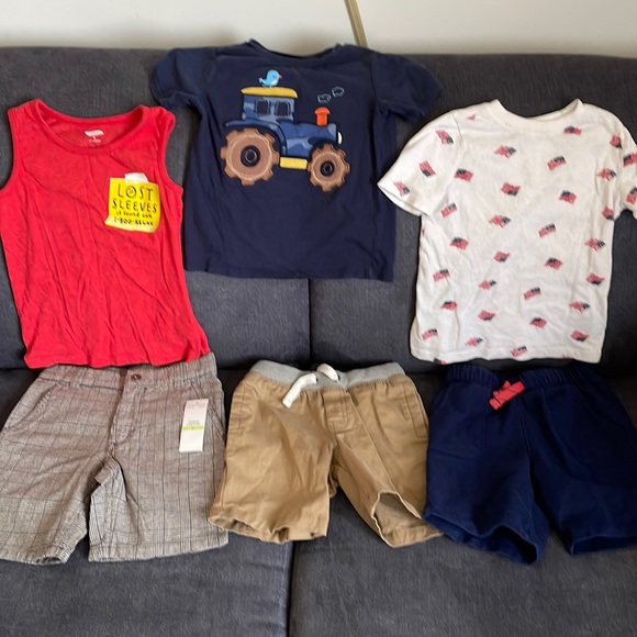 Other - Size 4t boys assorted summer clothes, 3 shorts and 3 tops